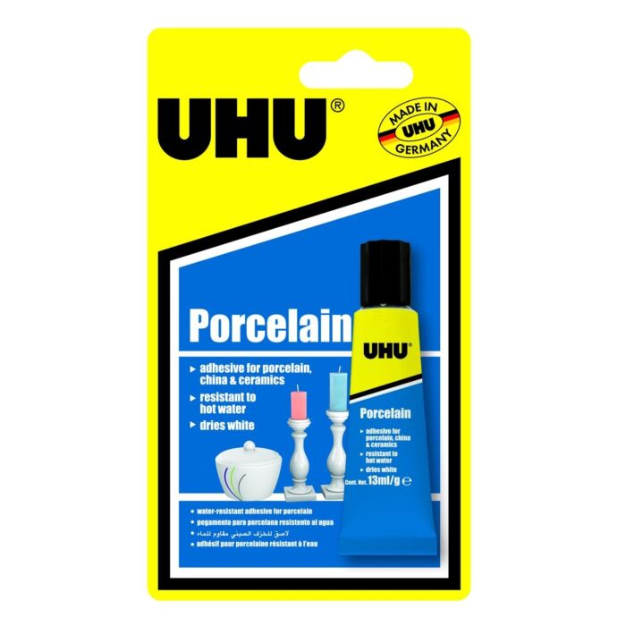 UHU Porcelain Adhesive Household Range 13g Tube Card Box-10