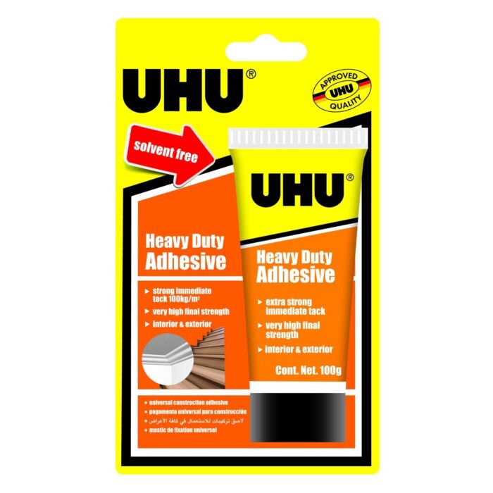 UHU Mounting Adhesive Household Range 100g Tube Card Box-6