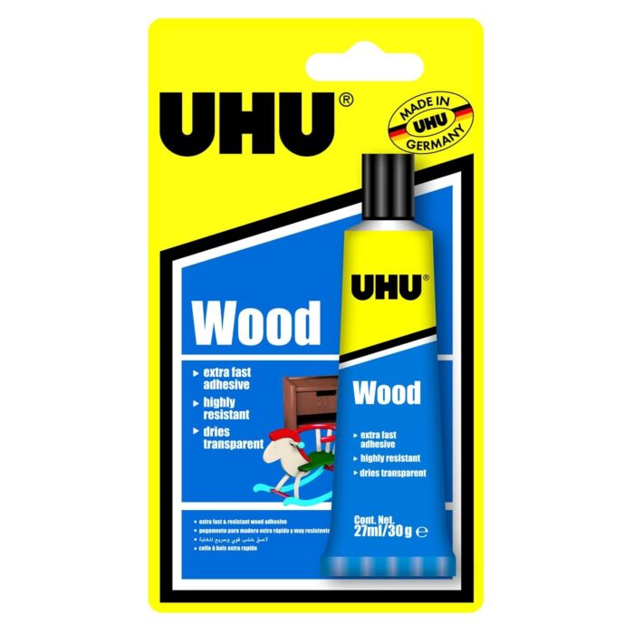 UHU Wood Adhesive Household Range 30g Tube Card (Box-10)