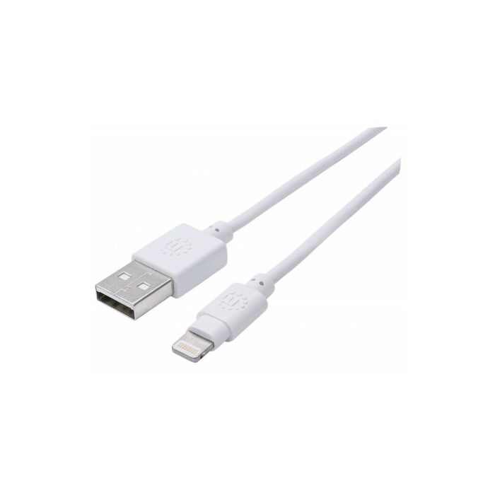 Manhattan iLynk Lightning Cable Type A Male to 8 Pin Male 1m (3 ft.) White