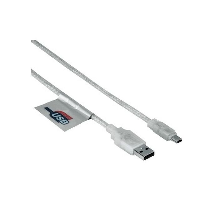 HAMA USB 2.0 USB Mini Cable Transparent 0.75m