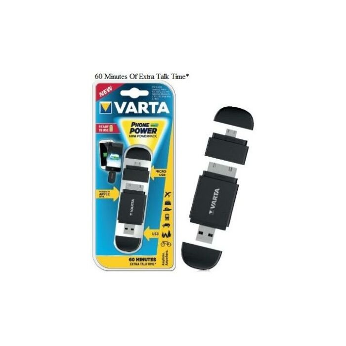 Varta Mini Powerpack Charger-Smart 2-In-1 Solution Black