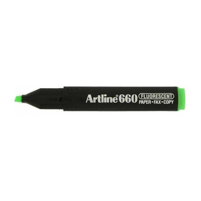 Artline EK 660 Fluorescent Highlighter Chisel Tip 4.0mm Green Box-12