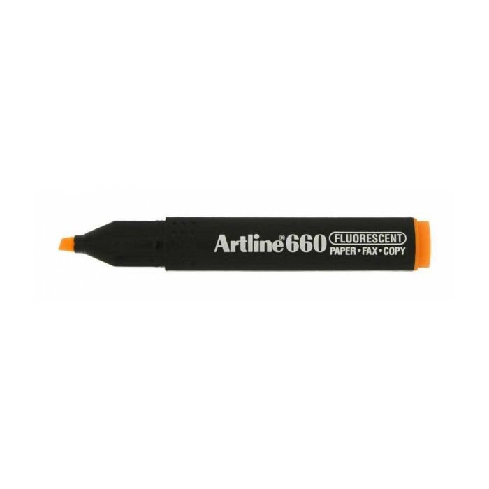 Artline EK 660 Fluorescent Highlighter Chisel Tip 4.0mm Orange Box-12