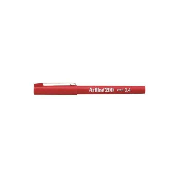 Artline EK 200 Writing Pen 0.4mm Red Box-12