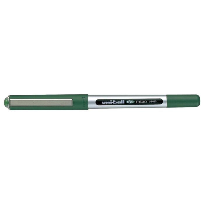 Uni-Ball UB-150 Micro 0.5mm Micro Rollerball with Cap and Grip Green Box-12