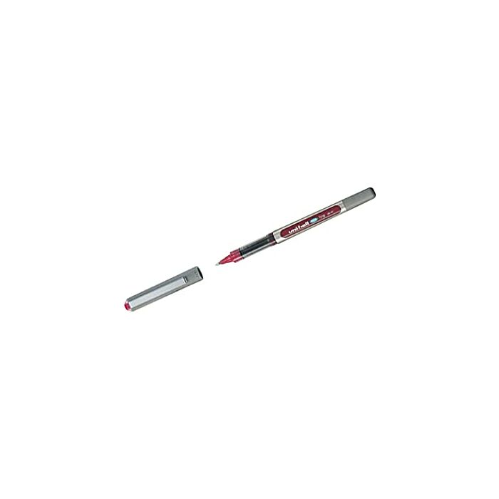 Uni-Ball UB-157 Fine 0.7mm Fine Rollerball with Cap and Grip Dark Red Box-12