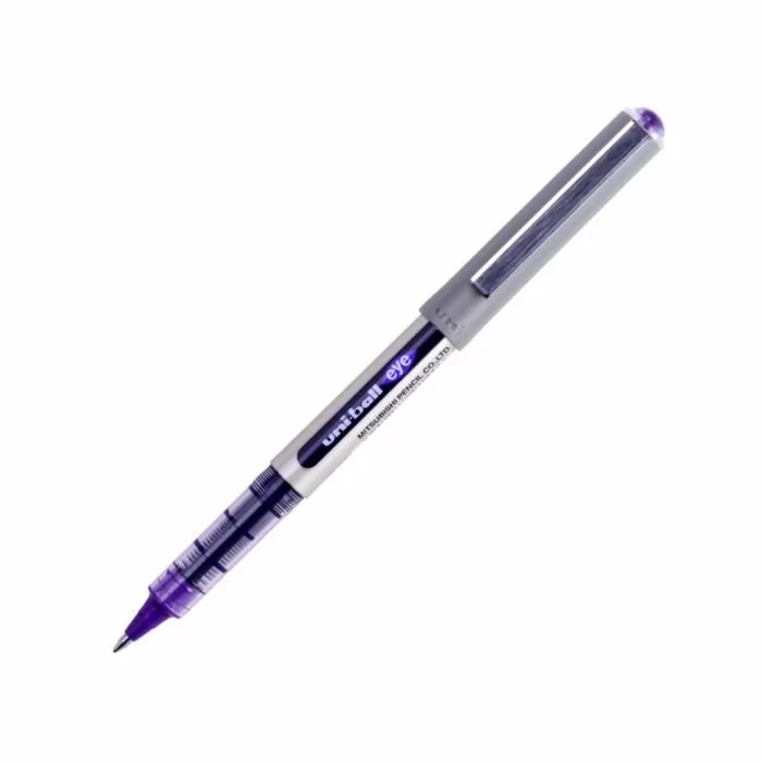 Uni-Ball UB-157 Fine 0.7mm Fine Rollerball with Cap and Grip Violet Box-12