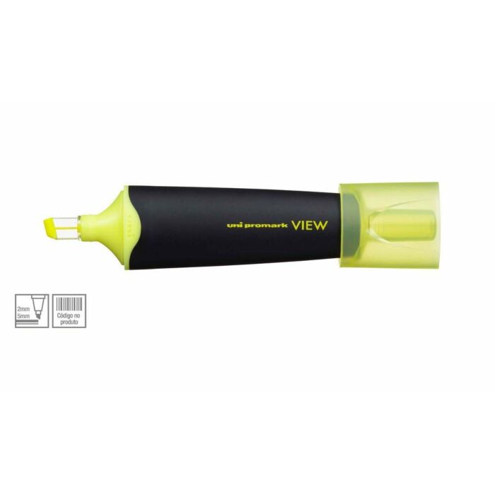 Uni-Ball USP200 Highlighter Chisel Tip Fluorescent Highlighter Yellow Box-12