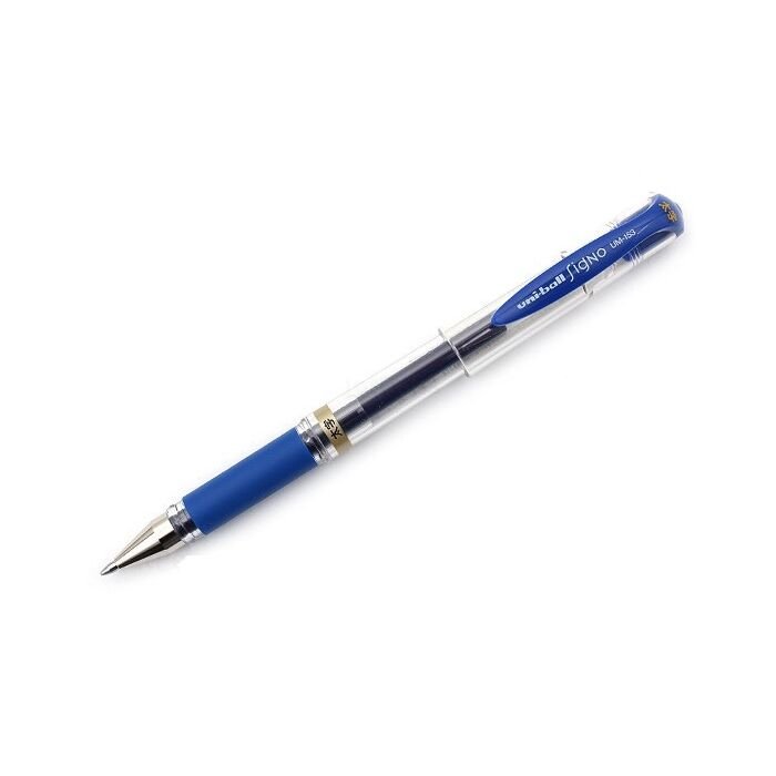 Uni-Ball UMN-153 Signo Broad Anti-Fraud 1.0mm Rollerball with Cap and Grip Blue Box-12