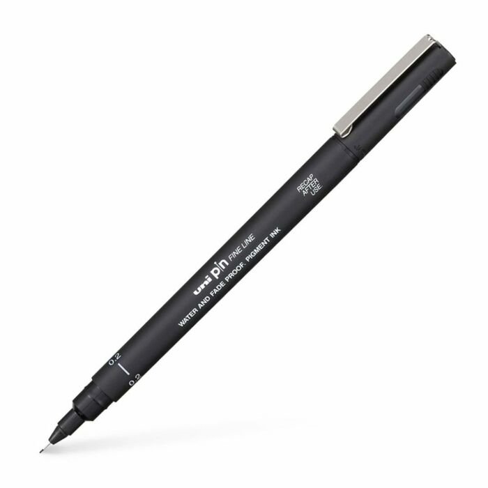 Uni-Ball PIN Drawing Pen PIN-02-200 0.2mm Black Box-12