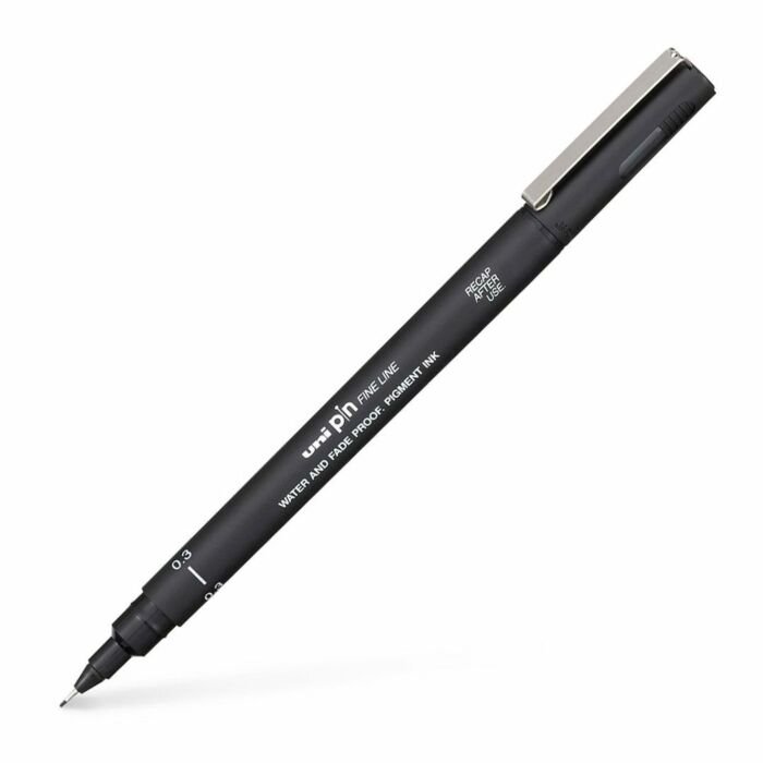 Uni-Ball PIN Drawing Pen PIN-03-200 0.3mm Black Box-12