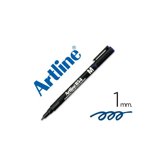 Artline EK 854 Permanent Medium Point Permanent Overhead Projection Marker 1.0mm Blue Box-12