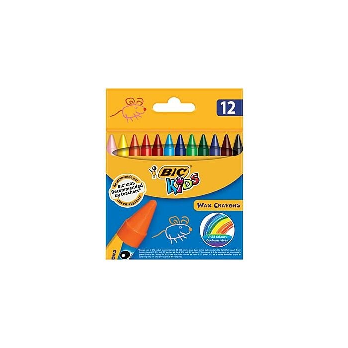 Bic Wax Crayons 12's