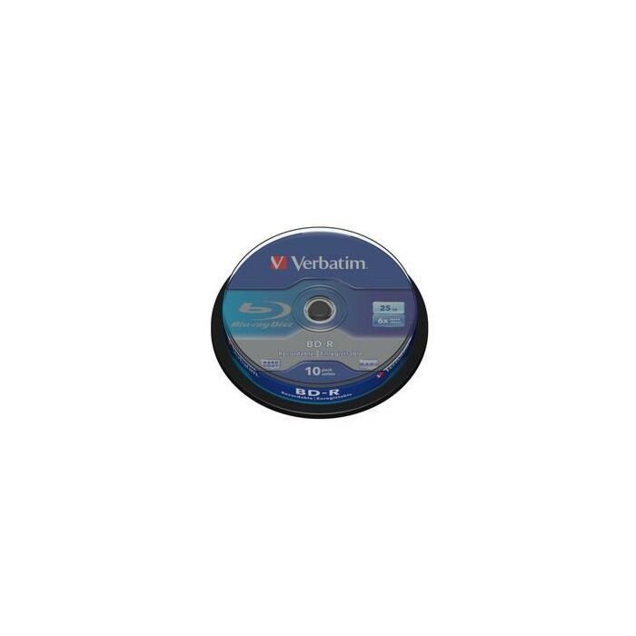 Verbatim - 25GB Blu Ray BD-R SL (6x) Spindle (Pack of 10)