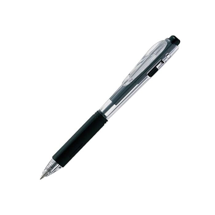 Pentel BK437 Ballpoint Pen Retractable Triangular grip 0.7mm Black Box-12