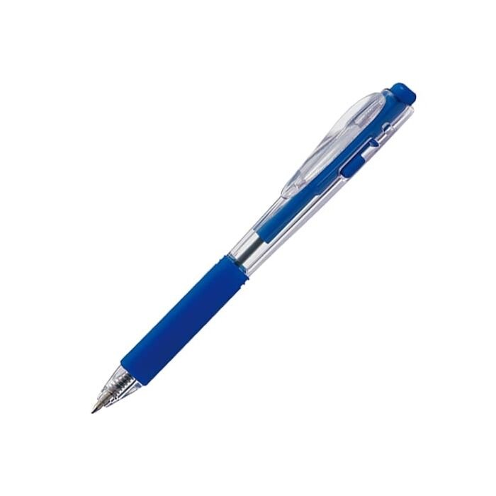Pentel BK437 Ballpoint Pen Retractable Triangular grip 0.7mm Blue Box-12