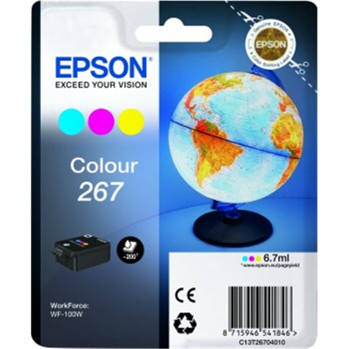 Epson Ink Cartridges Colour 6.7ml Singlepack WF-100 200 pages
