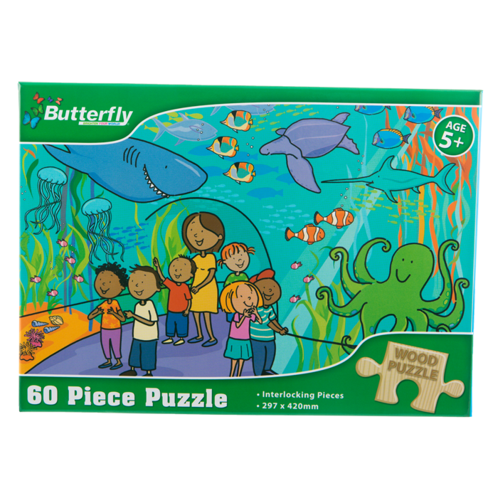 Butterfly Wooden Puzzle A3 60 Piece Assorted Designs