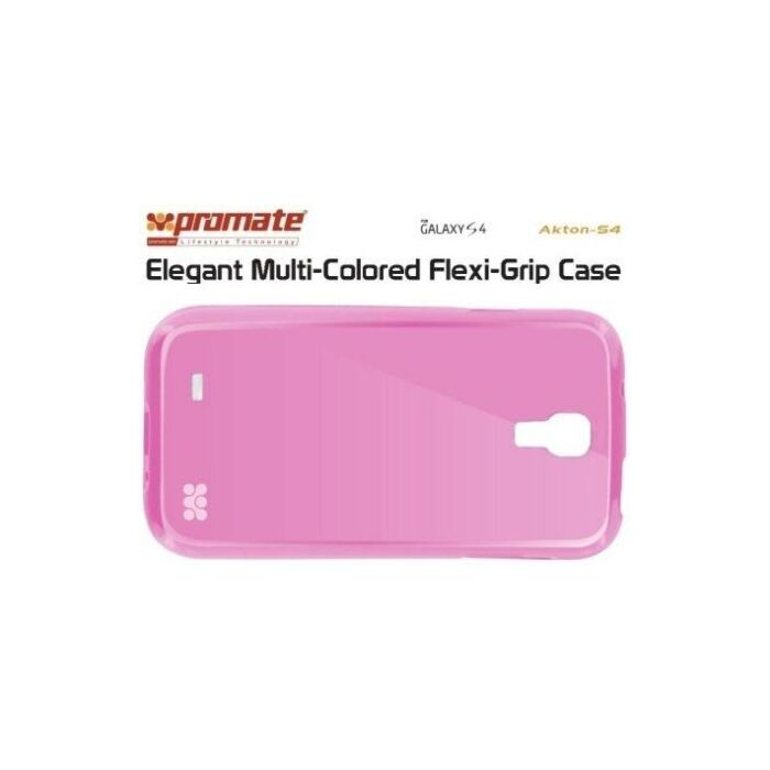 Promate Akton-S4-Elegant Multi-Colored Flexi-Grip Case for Samsung Galaxy S4-Pink