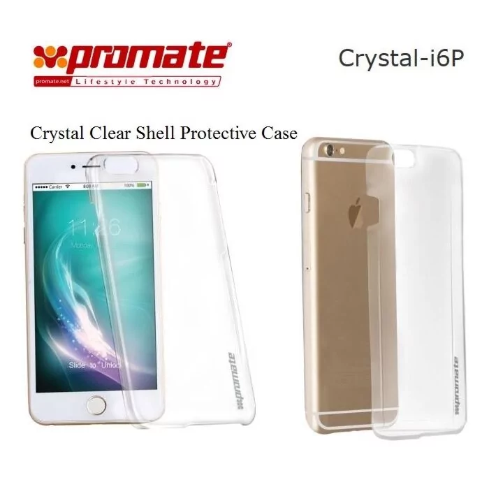 Promate Crystal-i6P Crystal Clear Shell Protective Case - Clear