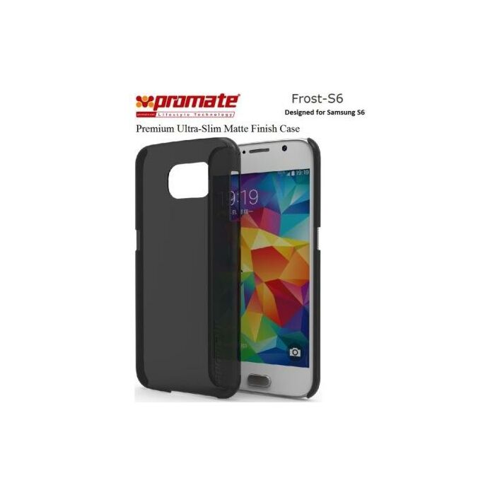 Promate Frost-S6 Premium Ultra-Slim Matte Finish Case - Black