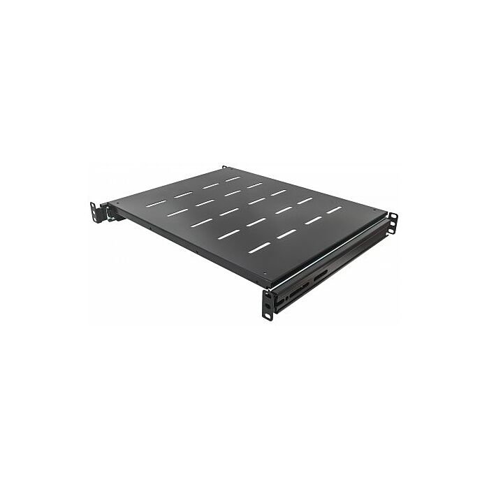 Intellinet 19 inch Sliding Shelf - 1U For 600 to 800 mm Depth Cabinets and Racks shelf depth 350 mm Black