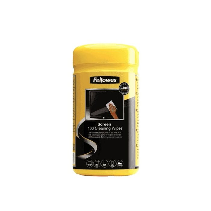 Fellowes Screen Cleaning Wipes Tube-100