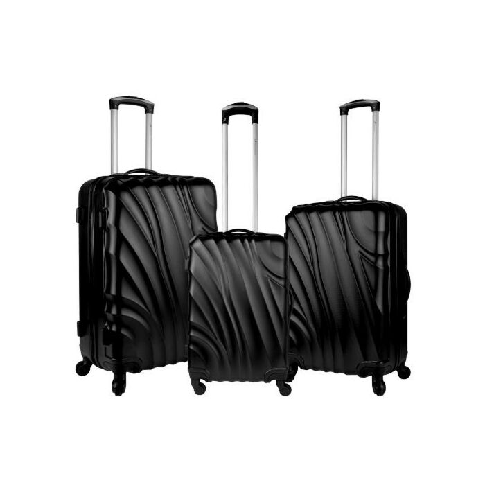 Travelwize Cumulus 3Pc ABS Luggage Set Gunmetal Grey
