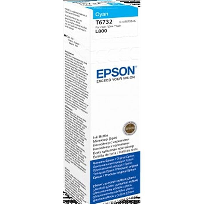 Epson Ink Bottles Cyan 70ml EcoTank L800 /810 / 850 / 1800