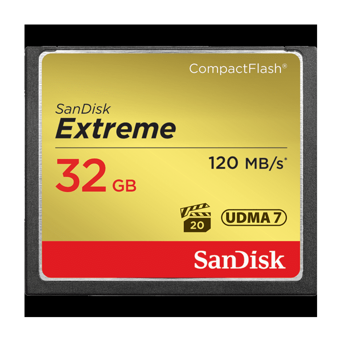 Sandisk Extreme CF 120MB/s/ 85MB/s write/ UDMA7/ 32GB
