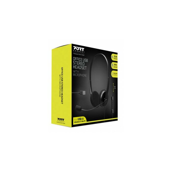 Port Stereo Headset With Mic Office USB