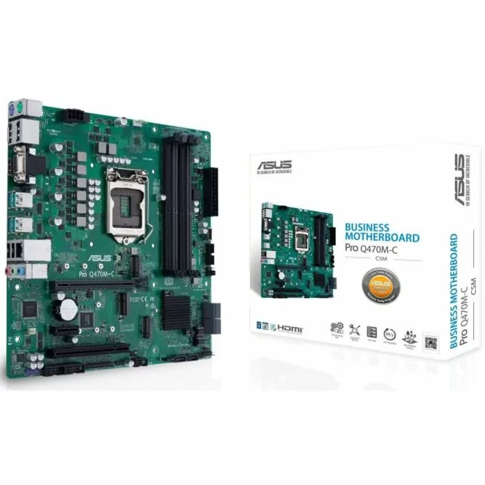 Asus Pro Q470M-C/CSM Q470 Chipset Gen 10 LGA 1200 Motherboard