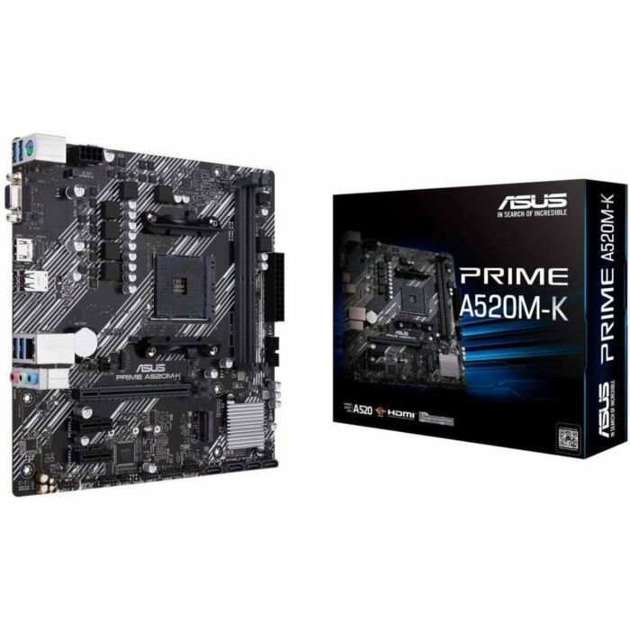 Asus PRIME A520M-K A520 Chipset AMD AM4 Socket Motherboard