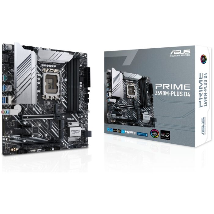 Asus Prime Z690m Plus D4 Intel 12th Gen Socket LGA 1700 mATX Motherboard