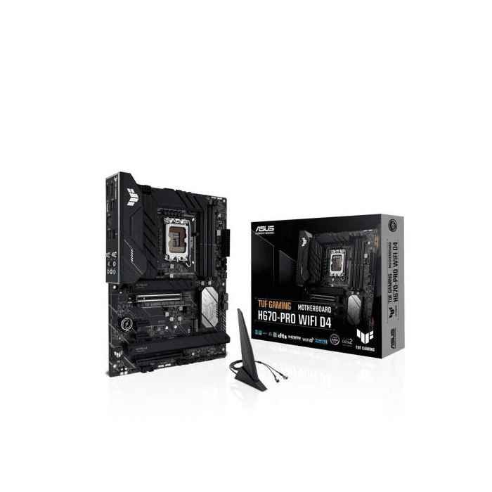 Asus TUF Gaming H670-PRO WIFI D4 Intel LGA 1700 ATX Motherboard 90MB1900-M0EAY0
