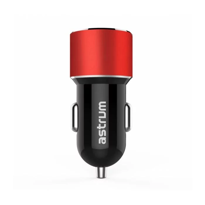 Astrum CC210 Car Charger Dual USB 2.4 amp Red