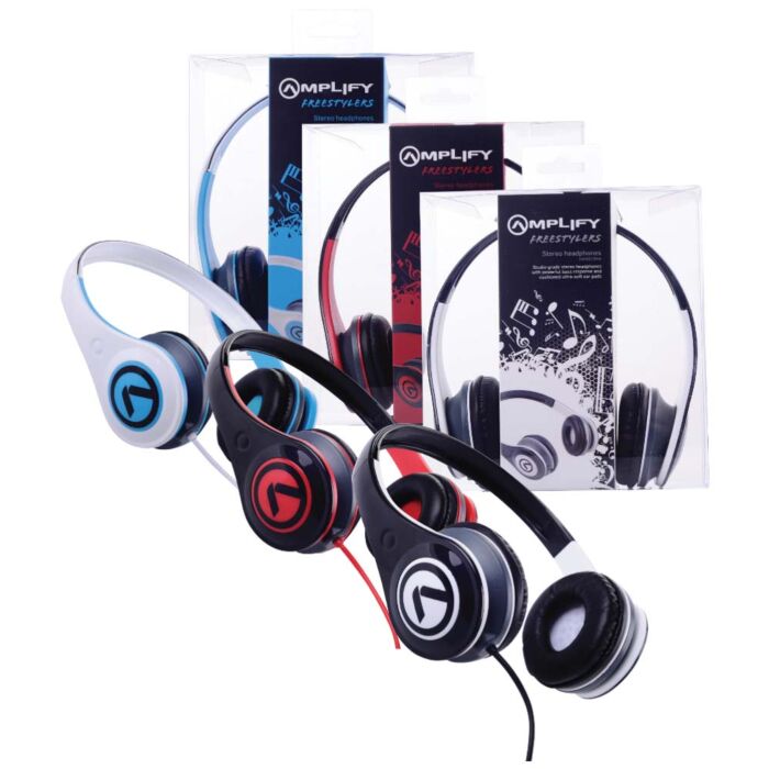 AMPLIFY Headphones FREESTYLERS Black and Red