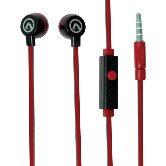 Amplify Pro Vibe Series Earphones With Mic Black and Red