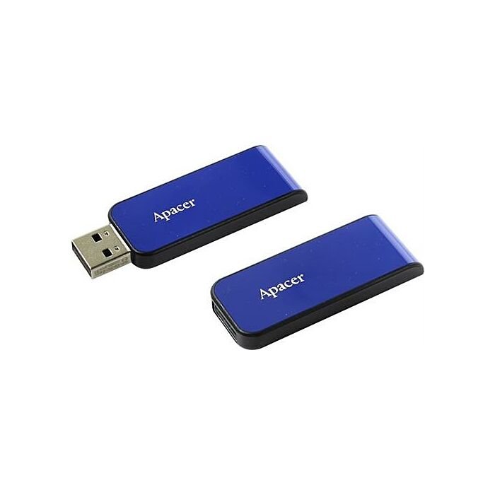 Apacer AH334 (AP16GAH334U-1) 16GB USB 2.0 Retractable USB Flash Drive Blue