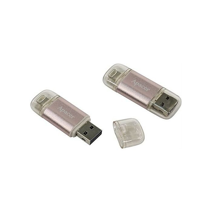 Apacer AH190 (AP32GAH190H-1) 32GB USB 3.1 Gen1 & Lightning Dual Flash Drive (OTG) - Gold