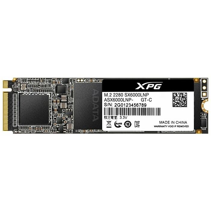 Adata SX6000 Lite series 256Gb 3D TLC SSD with NVMe PCIe (Gen3.0) x4 mode type