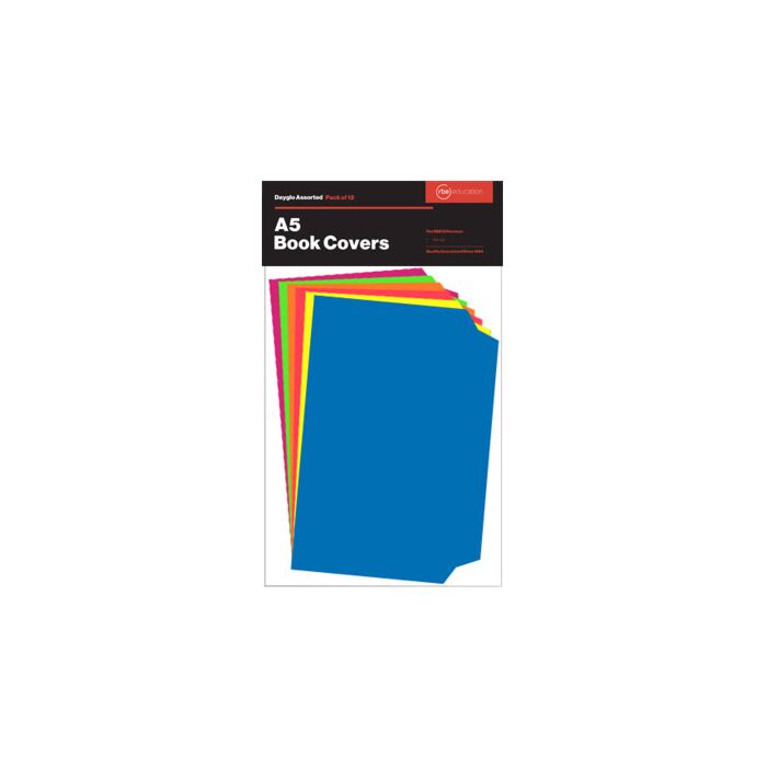 RBE Book Covers Dayglo assorted A5-12