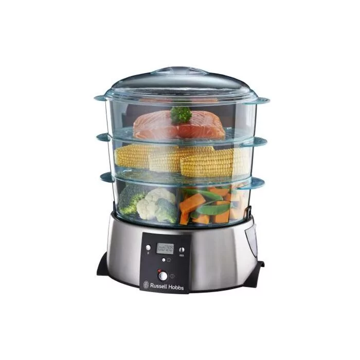Russell Hobbs (10969) Quartz 3 Tier Steamer - 3 Baskets each with 3L food capacity