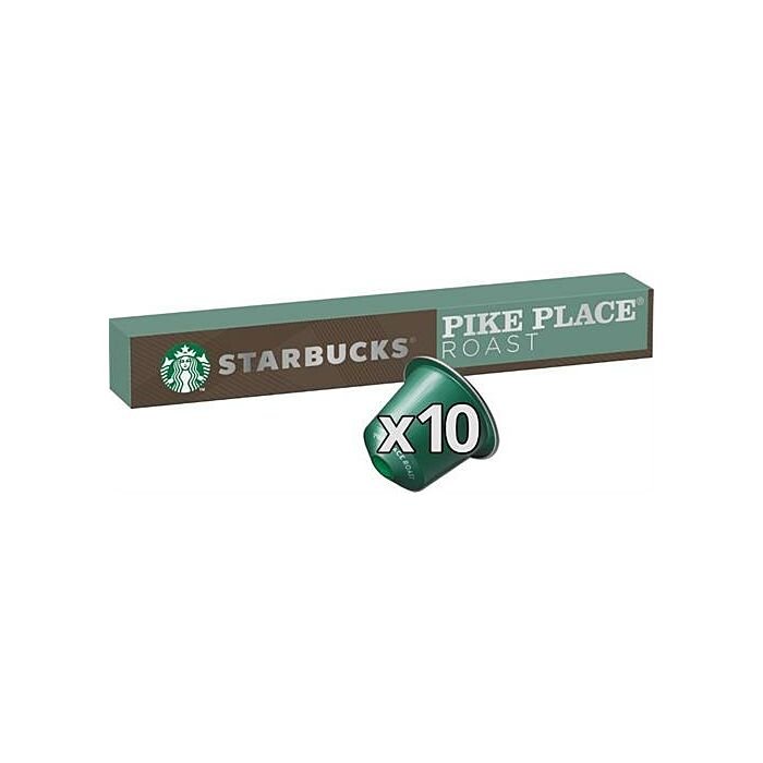 Starbucks Pike Place Roast Nespresso Compatible Coffee Pods 10 Single Capsules Per Pack Retail Box No Warranty