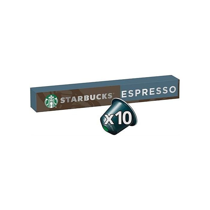 Starbucks Espresso Roast Nespresso Compatible Coffee Pods 10 Single Capsules Per Pack Retail Box No Warranty 