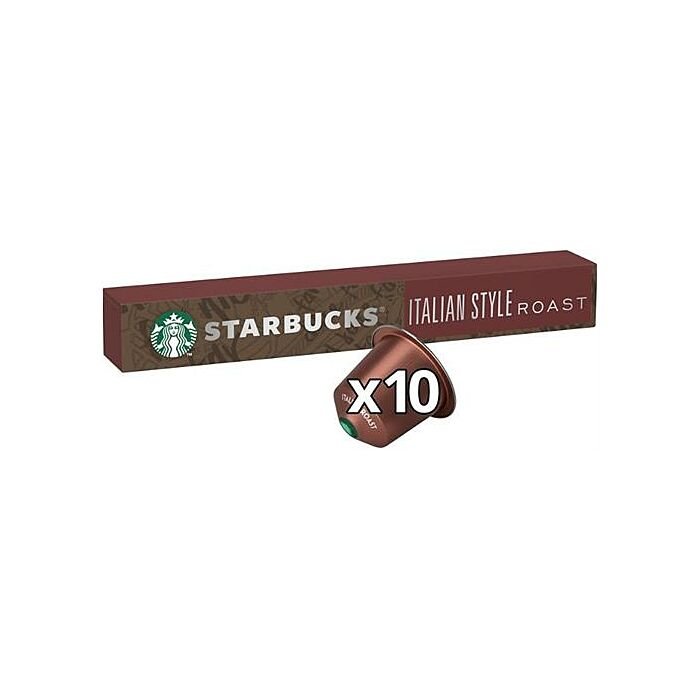 Starbucks Italian Style Roast Nespresso Compatible Coffee Pods 10 Single Capsules Per Pack Retail Box No Warranty