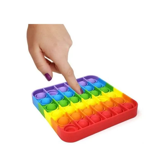 Sceedo Pop It Bubble Square Fidget - Rainbow No Packaging No Warranty