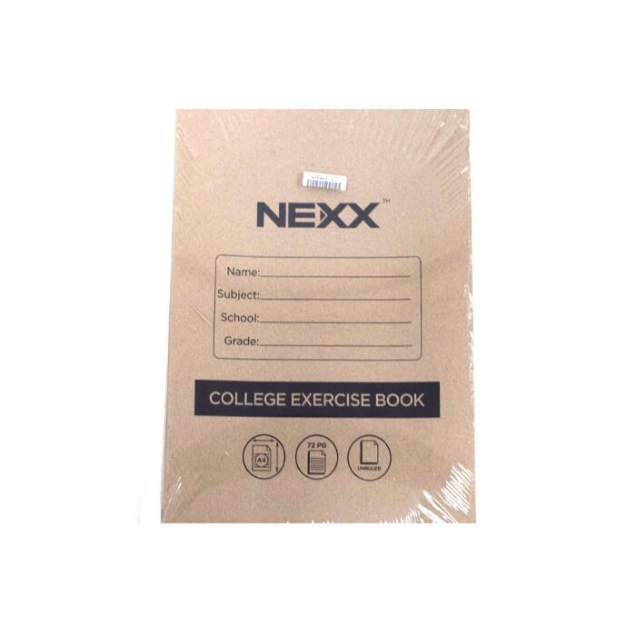 Nexx A4 College Exercise Book Unruled book 72 page ( Pack of 5 ) 