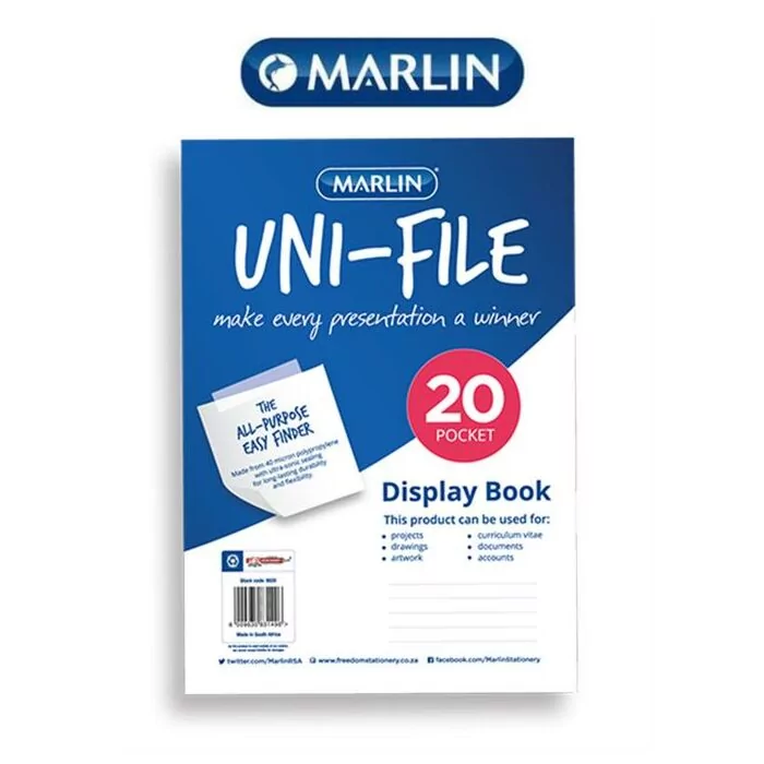 Marlin Uni-File A4 Flip File 20 Page